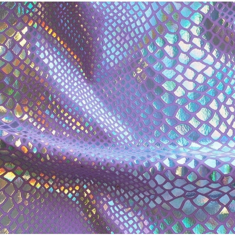 Lycra LILAC SNAKE HOLOGRAM